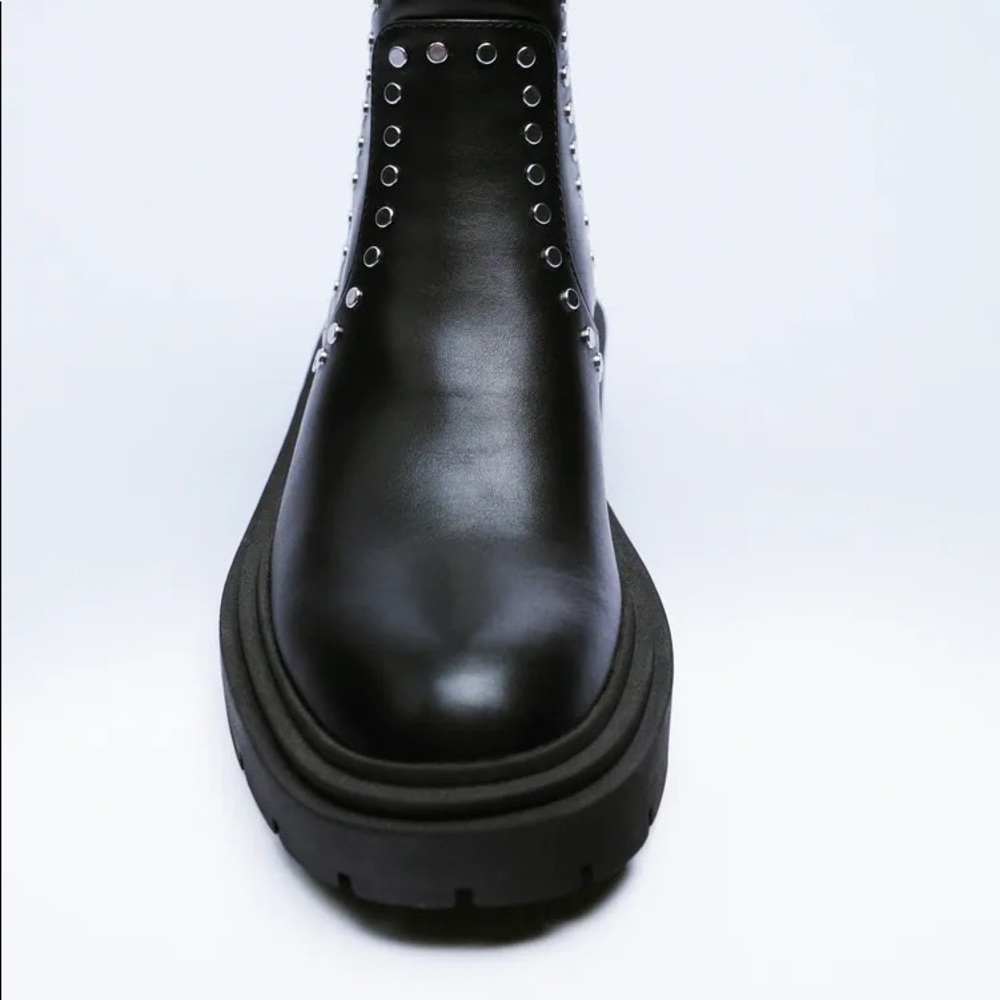 Zara flat ankle boots with studs - Picture 4 of 6